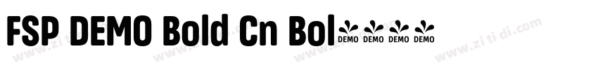 FSP DEMO Bold Cn Bol字体转换